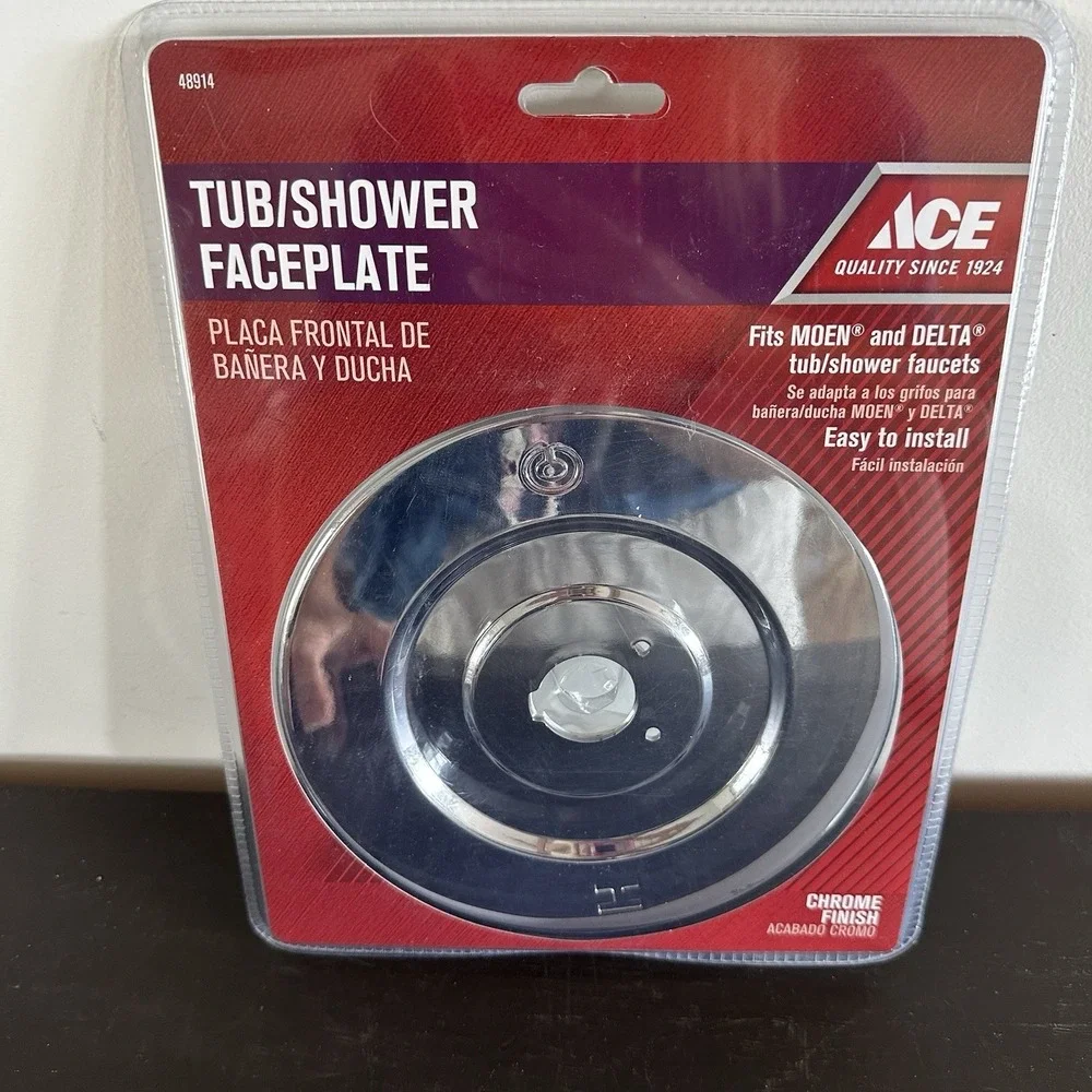 New Ace Hardware Tub/Shower Faceplate Chrome 48914 Fits Mine & Delta